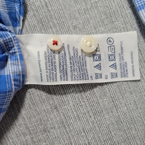 Tommy Hilfiger Mens LG Classic Fit Long Sleeve Casual Button Down EUC Preppy - Picture 10 of 12